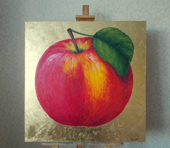 “Red Apple in the Gold of the Sun”