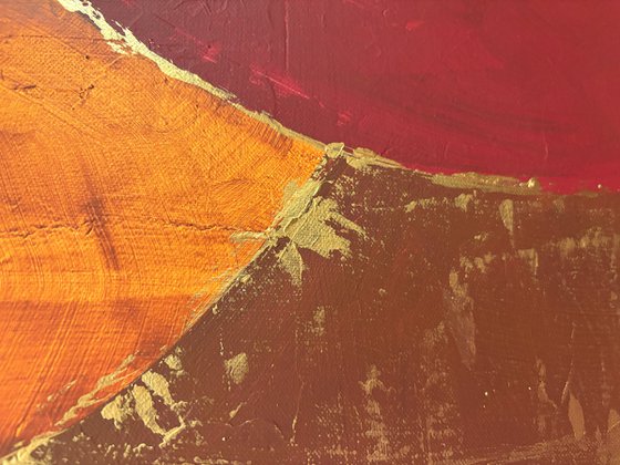 Gilded Currents 50x90х2 cm