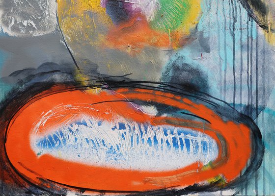 composition with yellow and orange