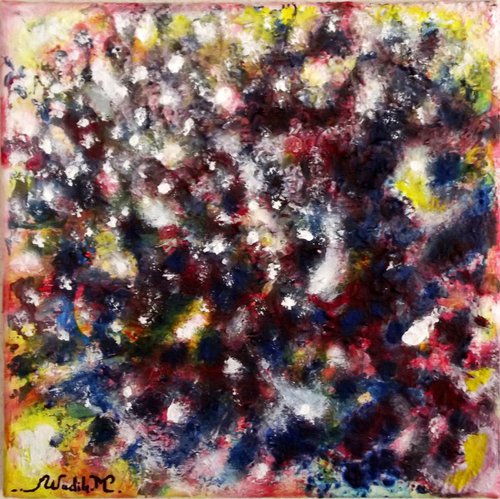 SPECKLED  - Abstract Painting - 30x30 cm by Wadih Maalouf
