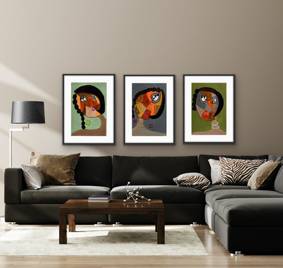 Selfie 11,12,13 (Triptych)