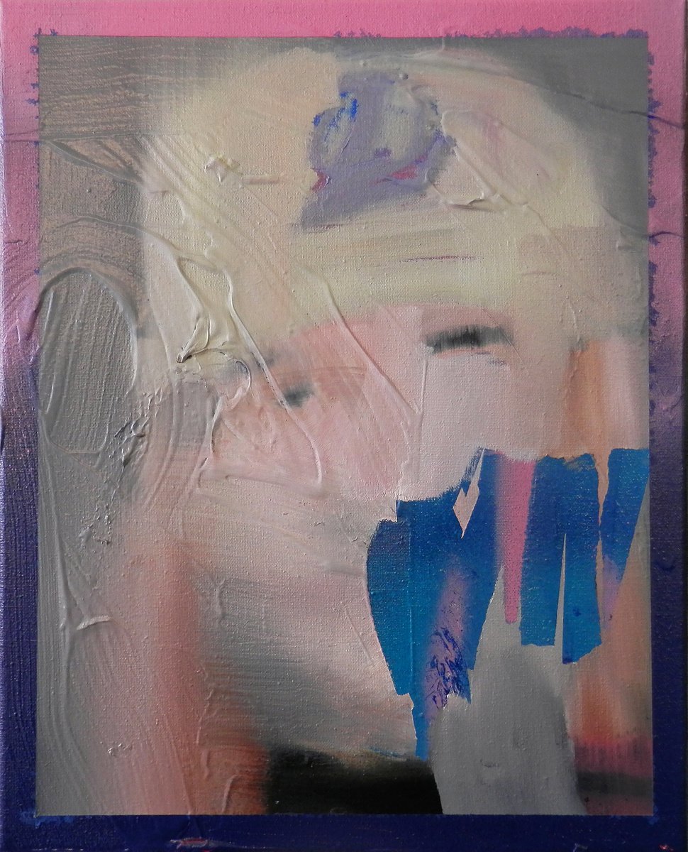 Urban And Pop Portrait Oil Painting By Milos Hronec, 9 X 12", New Generation, Original Artwork