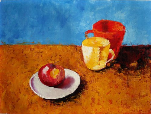 Tea for Two /  ORIGINAL PAINTING by Salana Art Gallery