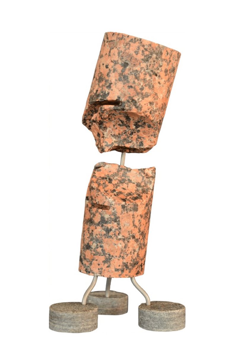 Expressive Portrait Stone Sculpture By Ognyan Chitakov, 5 X 11", "Boy", Original Artwork