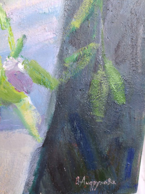 Summer bouquet on the bench