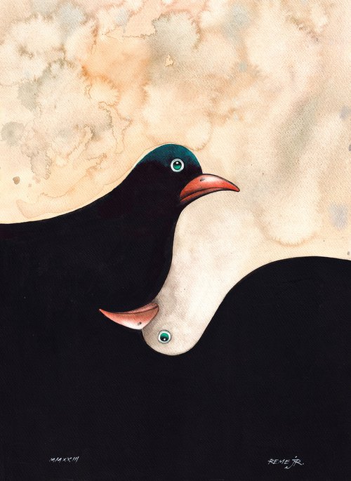 Black Bird White Bird - positive and negative by REME Jr.