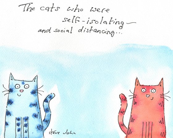 The cats who were self-isolating