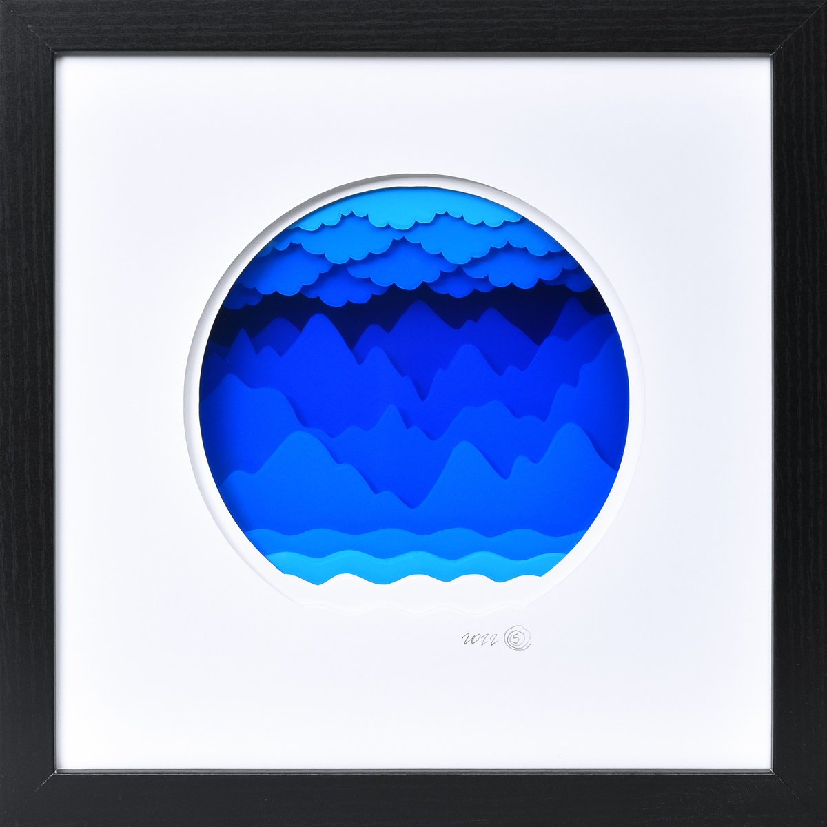 Landscape Sculpture By Olga Skorokhod, 10 X 10", Mountain Infinity, Original Artwork