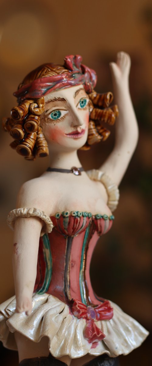 From the Cabaret girls. Dancing girl. Wall sculpture by Elya Yalonetski by Elya Yalonetski