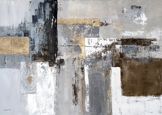 Structured Radiance. Beige Grey Gold