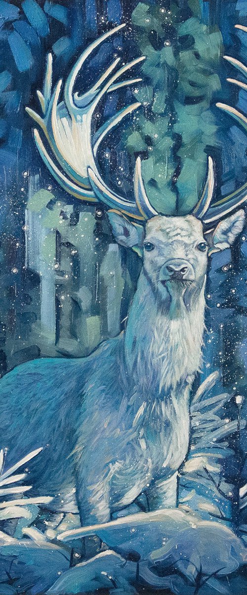 Frosty stag by Yue Zeng