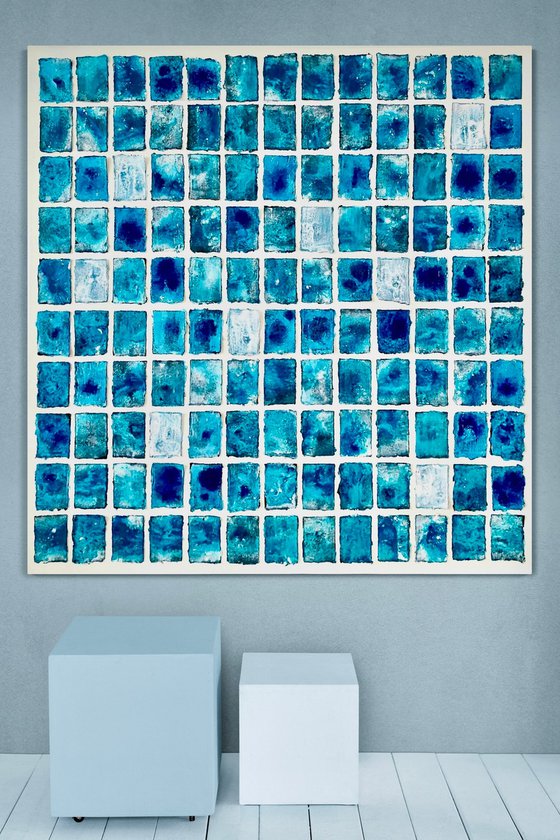 Abstraction blue white No. 2225