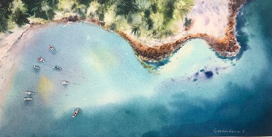 The Sea from the Sky (diptych)