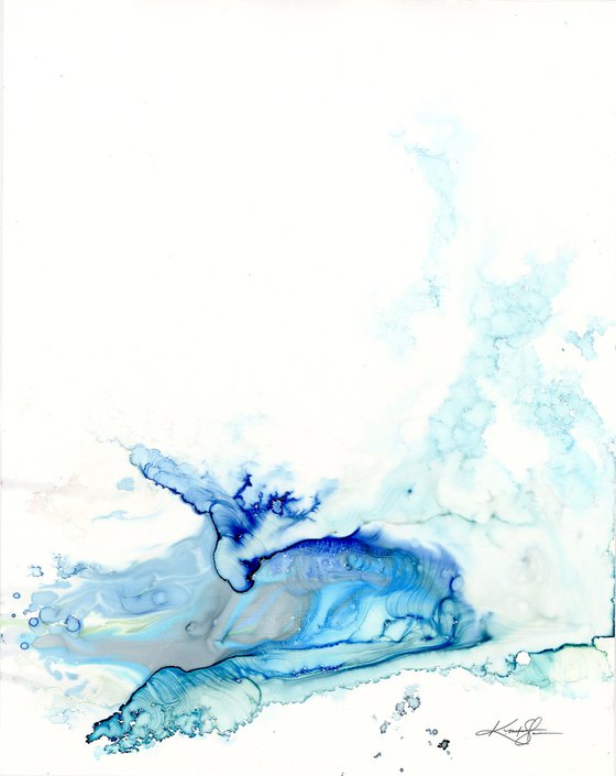 Ephemeral Poetry 1 -  Serene Minimal Abstract Painting  by Kathy Morton Stanion