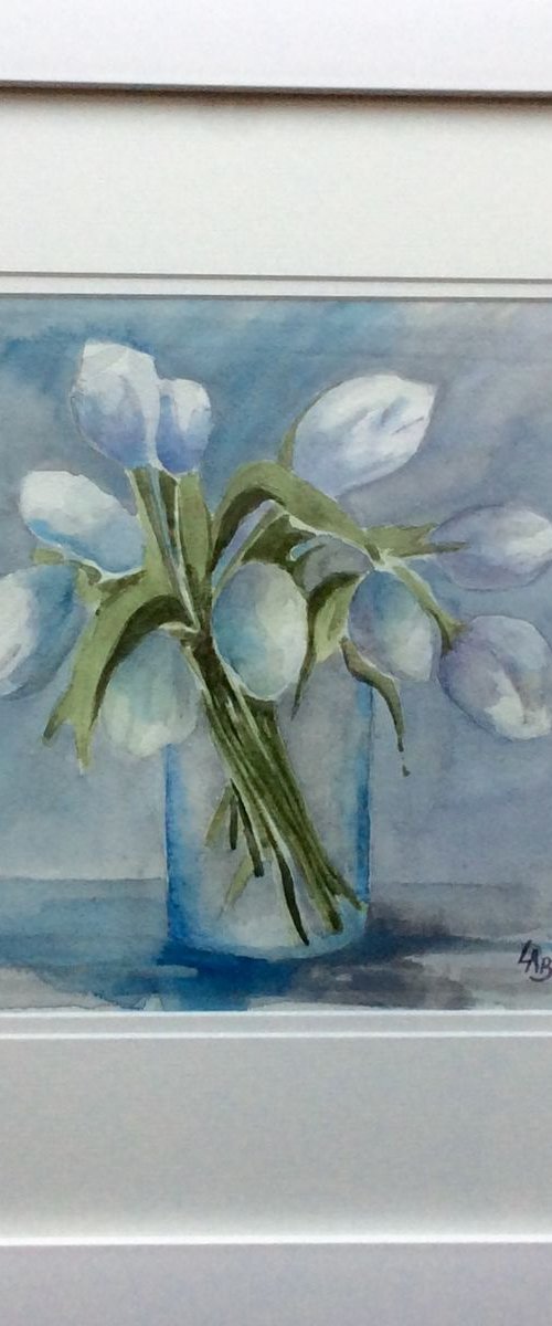 White Tulips by Linda Bartlett