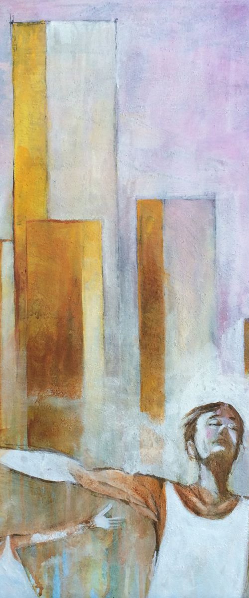 Il maratoneta (arriving at NYC marathon) by Alessandro Andreuccetti