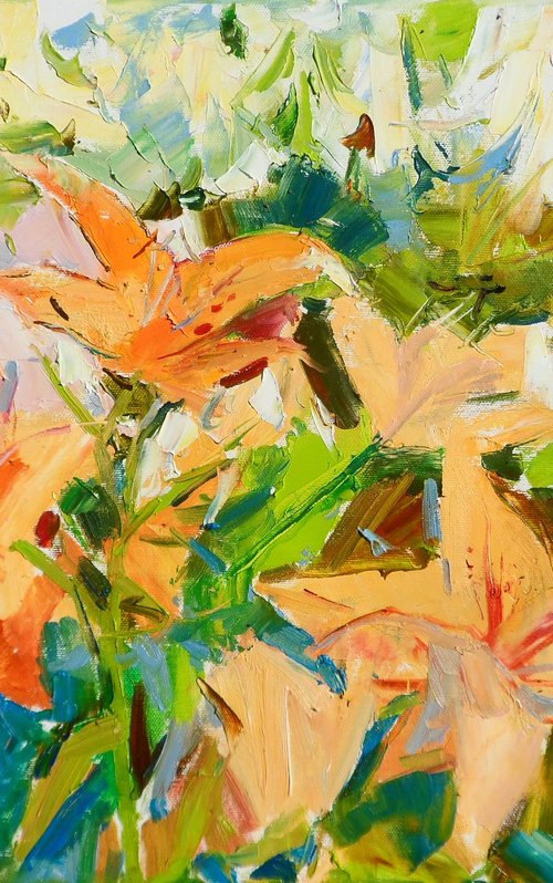 " Lilies  flowers" by Yehor Dulin