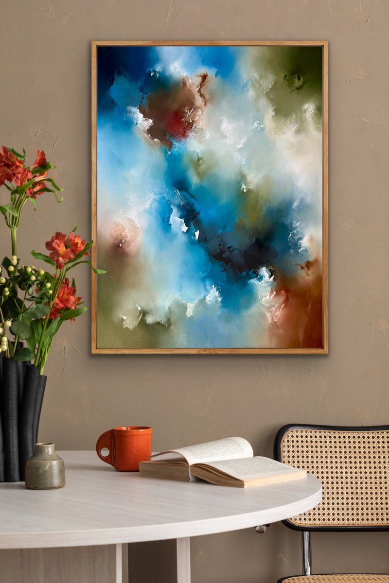 Abstract Oil Painting By Jonesy, 24 X 31, Land Of The Free, Original Artwork