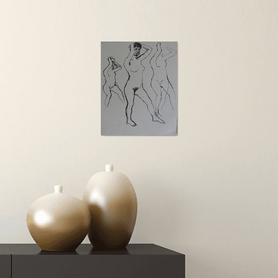 Sketch of a nude,  on two sides, 22x27 cm