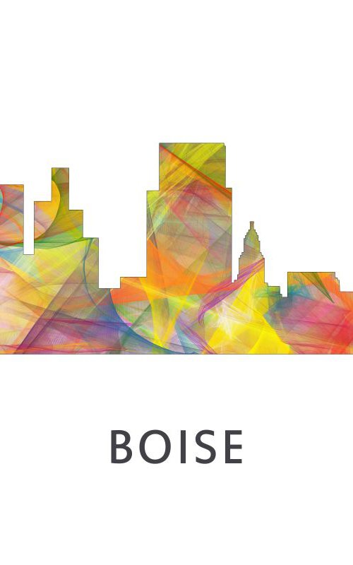 Boise Idaho Skyline WB1 by Marlene Watson