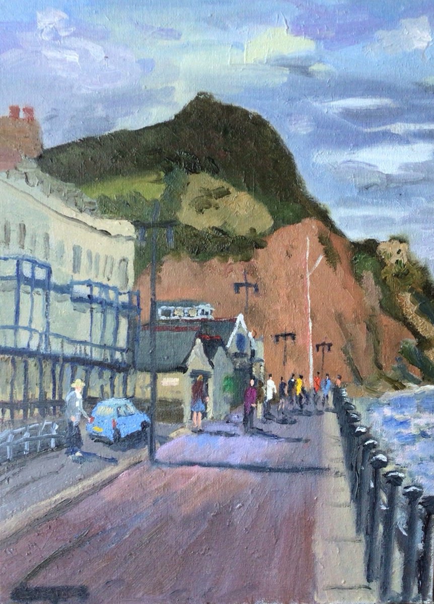 Impressionistic Landscape Oil Painting By Julian Lovegrove Art, 10 X 14", Sidmouth Devon, Original Artwork