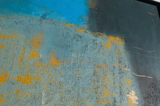 Ash-bluish Abstract Diptych