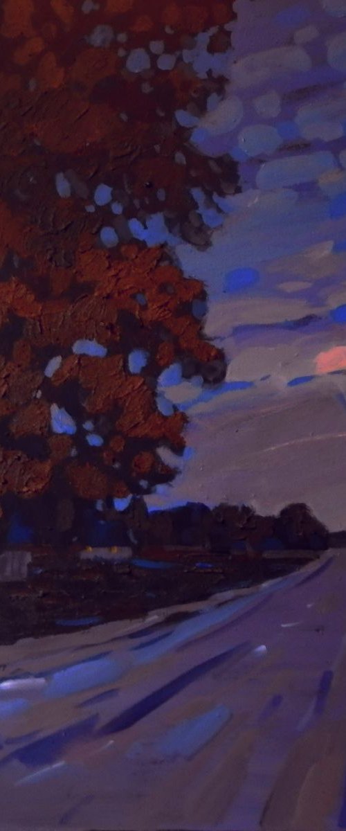 soon the night, 100x100 cm by Sergey  Kachin