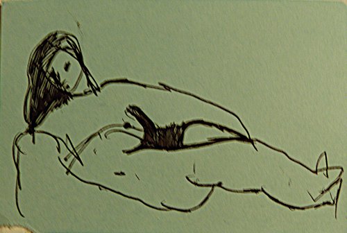 The Reclining Nude, 12x7 cm - FREE shipping! by Frederic Belaubre
