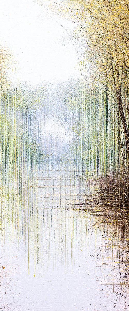 Autumn Trees By The Lake by Marc Todd