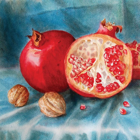 Pomegranates and nuts