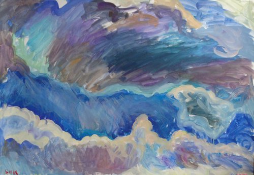 Clouds. Gouache on paper. 61 x 43 cm by Alexander Shvyrkov