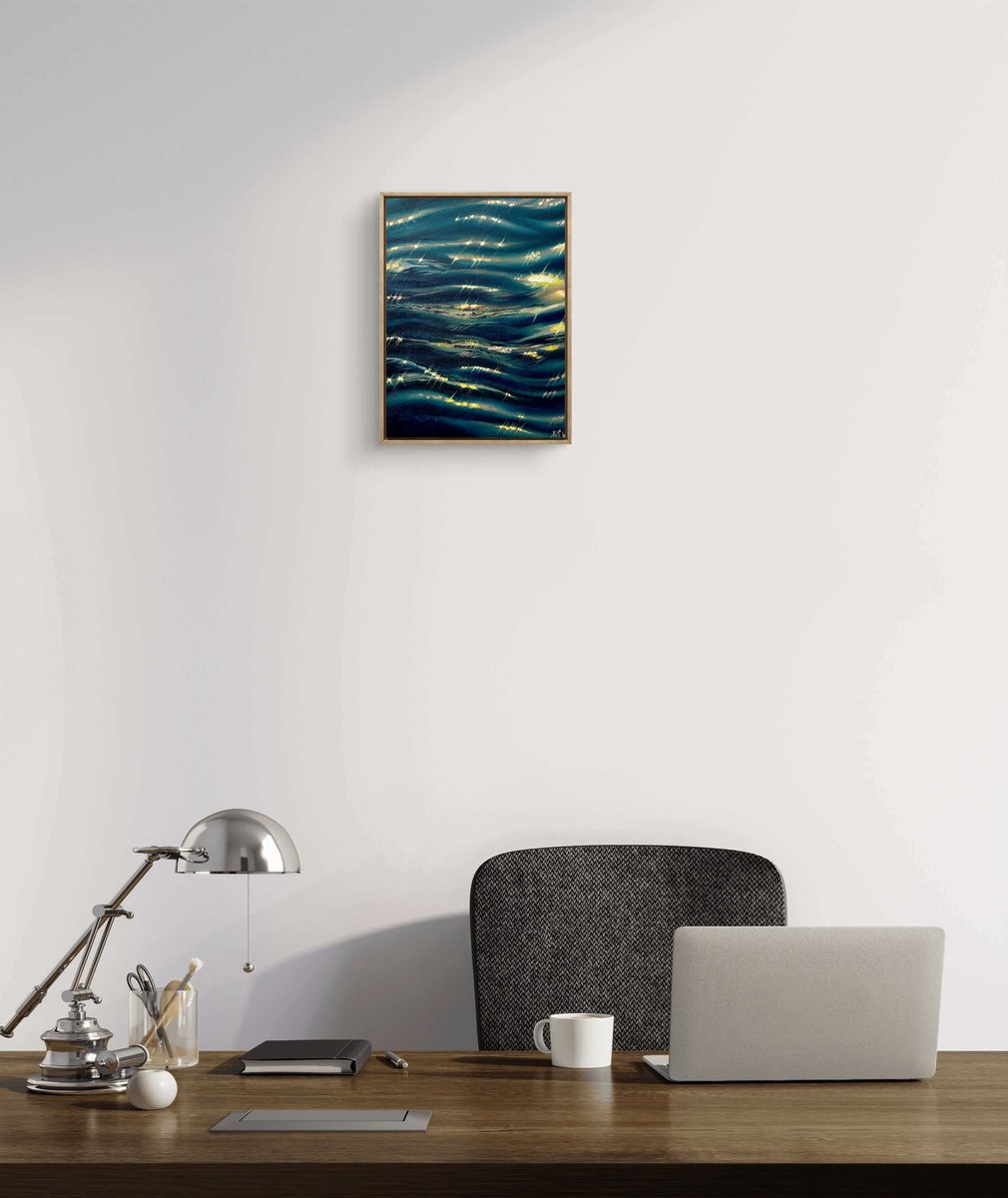 Impressionistic Landscape Oil Painting By Aisylu Burangulova, 12 X 16, Liquid Gold, Original Artwork