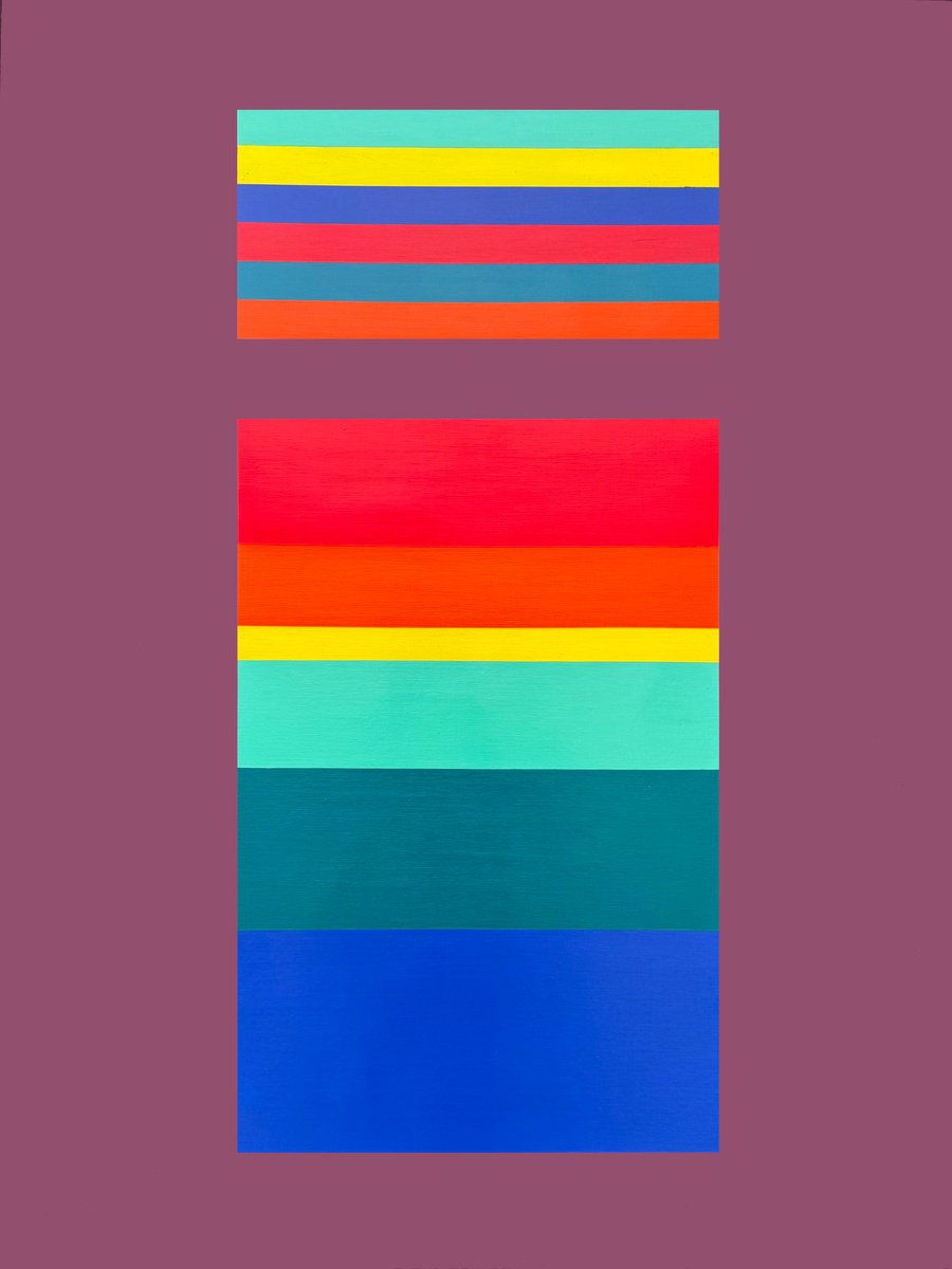 Abstract Acrylic Painting By Carla Sa Fernandes, 35 X 47, Echoes In Color, Original Artwork