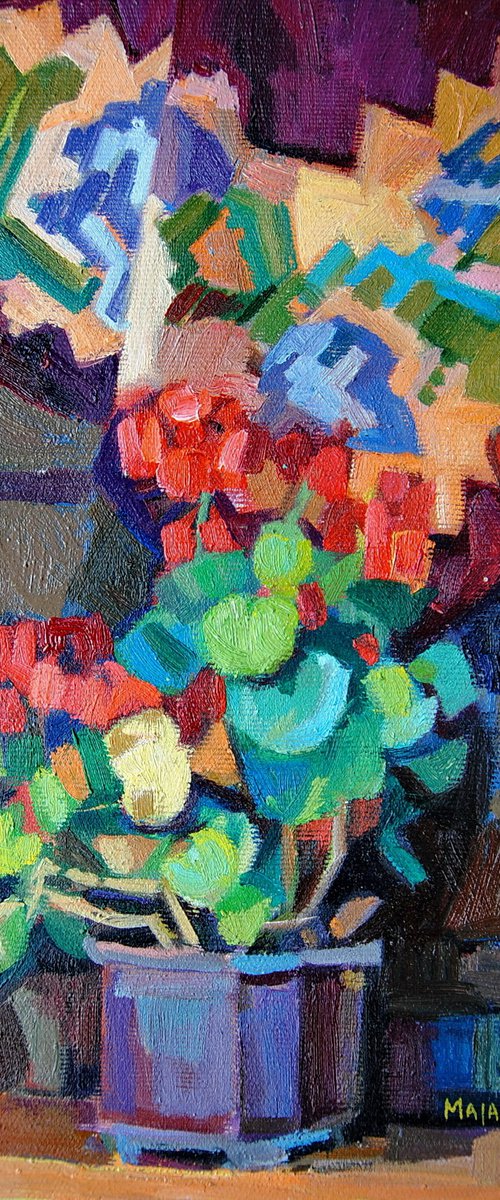 Geraniums II by Maja Đokić Mihajlović