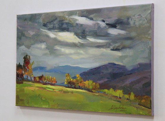 Autumn storm in the mountains