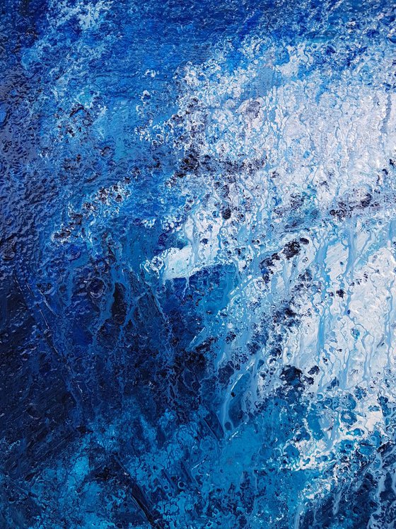 Underwater Suspense, diptych, 80x50cm, ready to hang