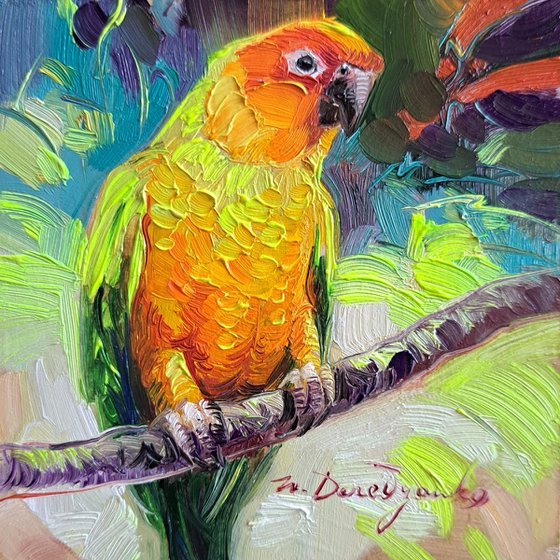 Parrot bird painting