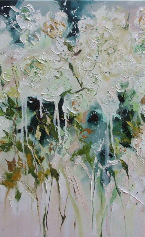 COMMISSION FOR CHRISTINE  LARGE SIZE original painting palette knife GIFT MODERN URBAN ART OFFICE ART DECOR HOME DECOR GIFT IDEA by Monika Luniak