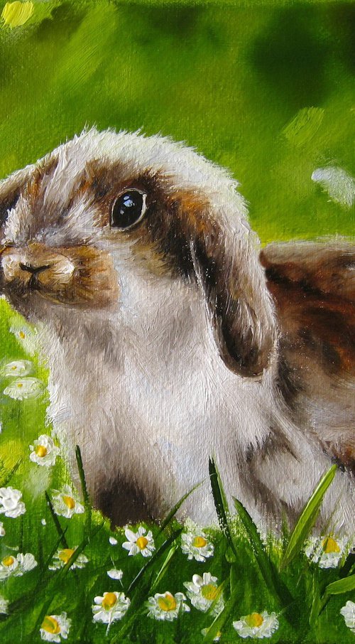 Bunny in Meadow Flowers by Natalia Shaykina