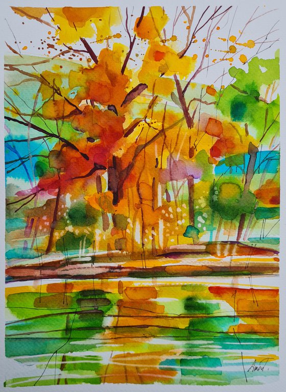 In the autumn sunshine 24x32cm