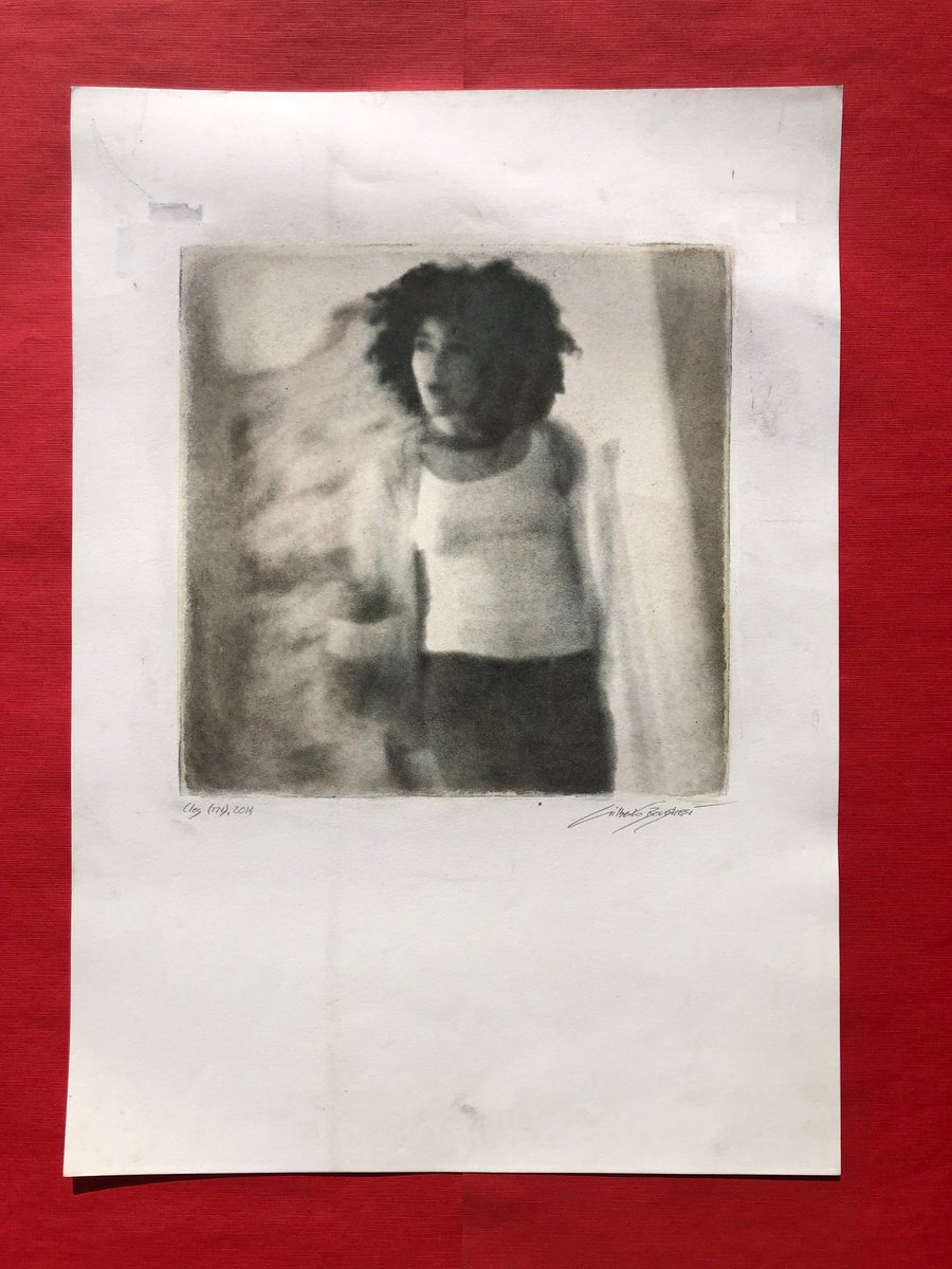 Impressionistic Portrait Print By Gill Gilberto Borghesi, 20 X 28, Untitled, Original Artwork