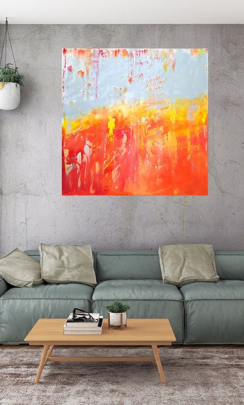 I will melt your Heart - Large palette knife painting by Ivana Olbricht