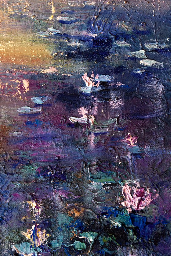 "Boat with water lilies" landscape