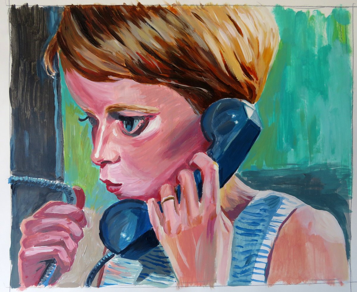 Photorealistic Portrait Acrylic Painting By Stephen Abela, 24 X 18", Rosemary, Original Artwork