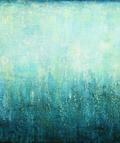 Green Abstract Landscape by Behshad Arjomandi