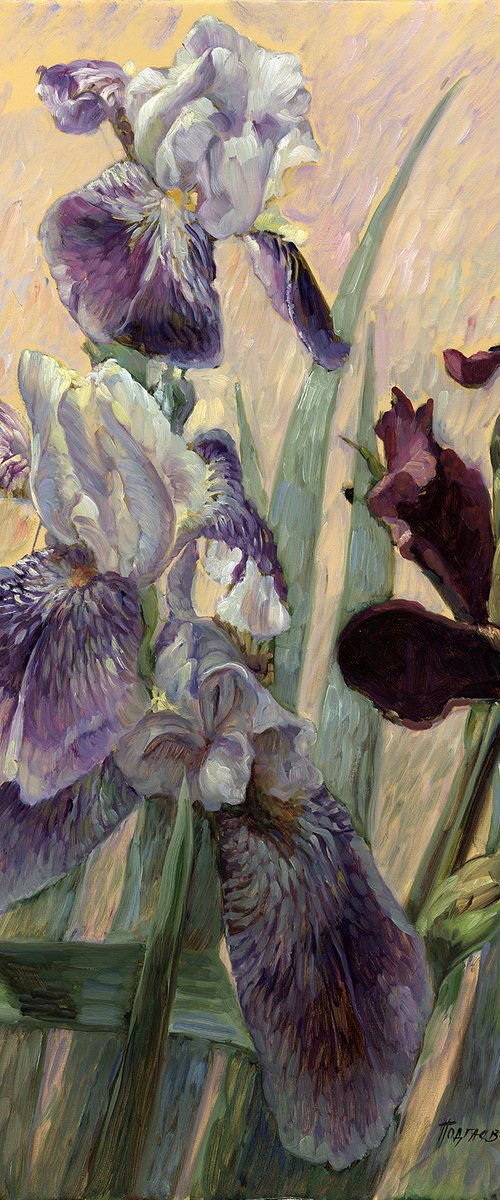 Winter irises by Marina Podgaevskaya