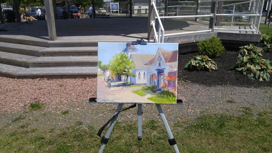 Sunny day in Parrsboro, plein air (12x16'')