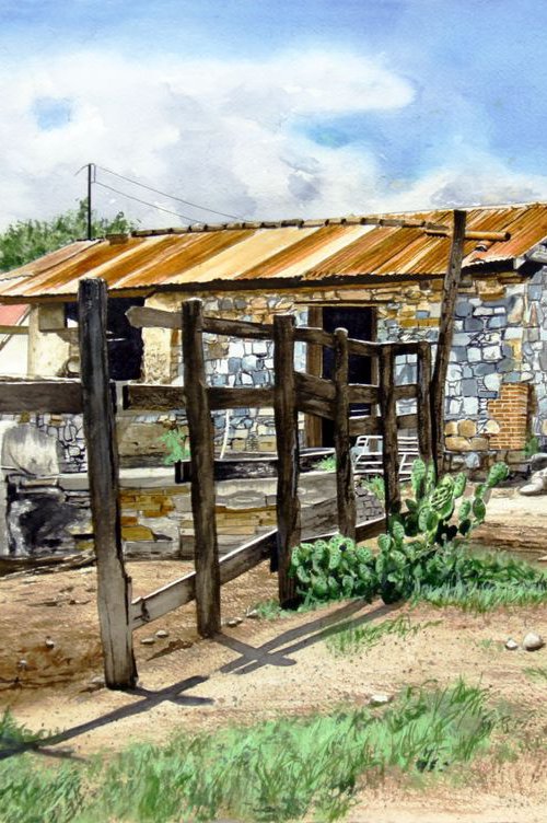 Barn Yard - Mexico by Leslie McDonald, Jr.