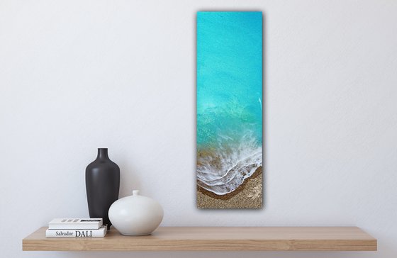 Teal Waves tropical beach painting