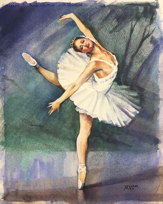 Ballerina Galina Ulanova. Dancing ballerina